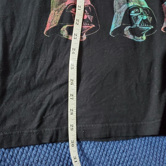 Starwars Black Darth Vader size M 100% cotton long graphic tee shirt - Picture 5 of 5